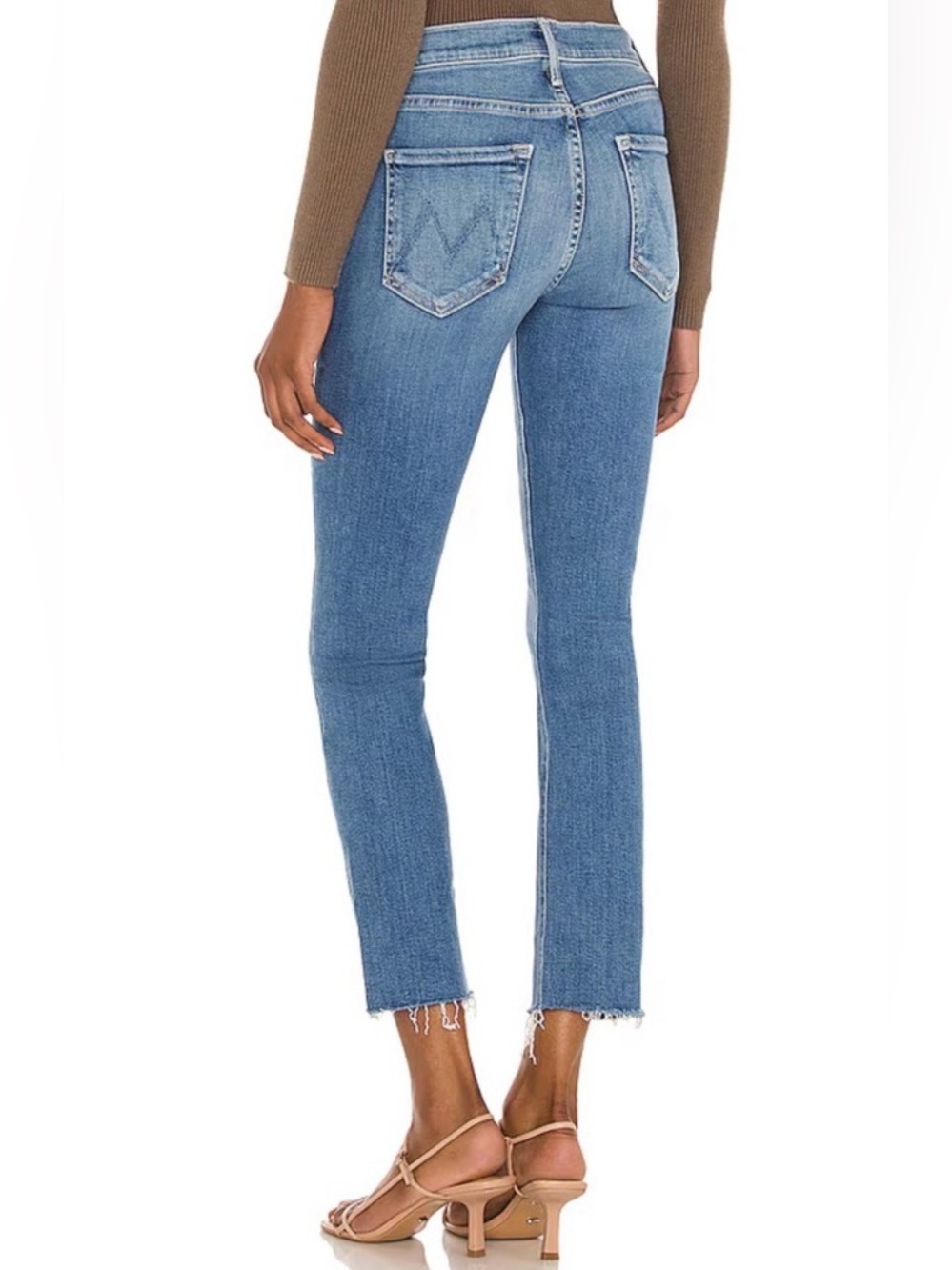 MOTHER Mid Rise Dazzler Ankle Fray Jeans in Riding The Cliffside Size 29 - Picture 3 of 13
